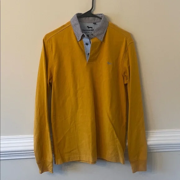 Harmont & Blaine Vietri Long-Sleeved Polo Shirt With Contrasting Collar - Picture 2 of 4